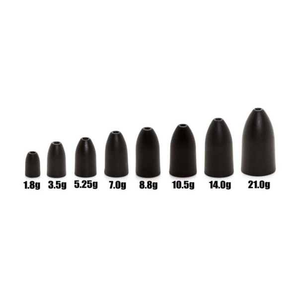 CAMO Lures Tungsten Bullet Weight - Schwarz
