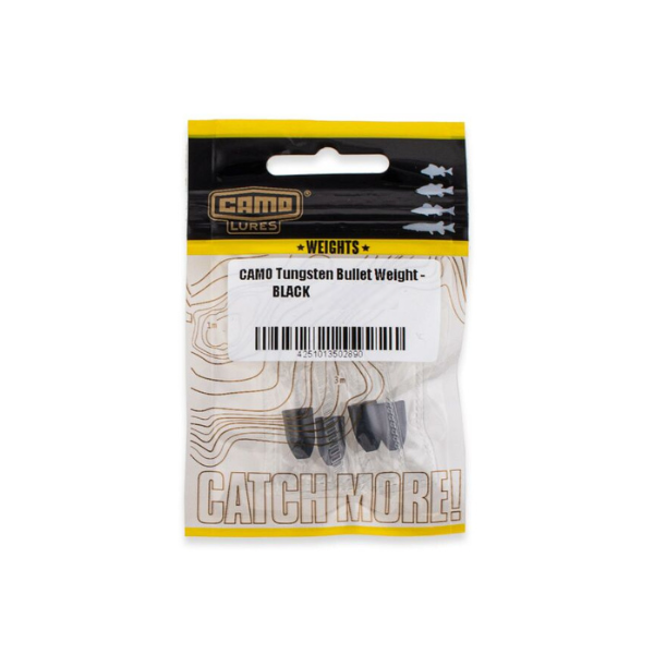 CAMO Lures Tungsten Bullet Weight - Schwarz